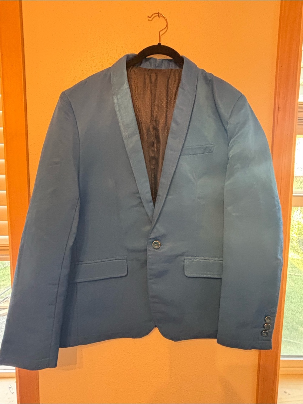 Bananas Men's Blue Single-Button Sport Coat Blazer